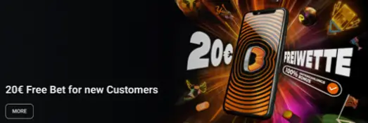 20 € free bet for new customers